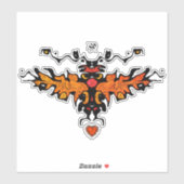 Sticker Dessin cool coloré et flou v3 (Feuille)