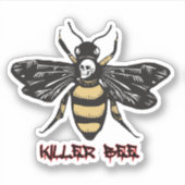 Sticker Dessin d'abeille vintage (Devant)