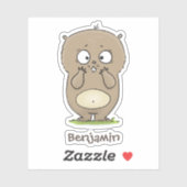 Sticker Dessin d'adorable hamster (Feuille)