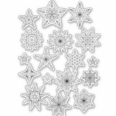 Sticker Dessin d'art géométrique en ligne d'étoile (Devant)