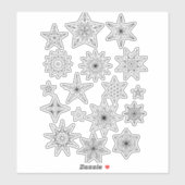 Sticker Dessin d'art géométrique en ligne d'étoile (Feuille)