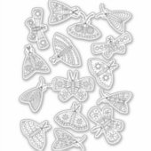 Sticker Dessin d'art Moth Line (Devant)