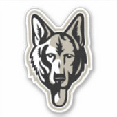 Sticker Dessin de berger allemand (Devant)