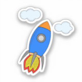 Sticker Dessin De Cartographie En Ciel Bleu (Recto)