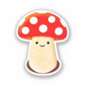 Sticker Dessin de champignons mignons (Recto)