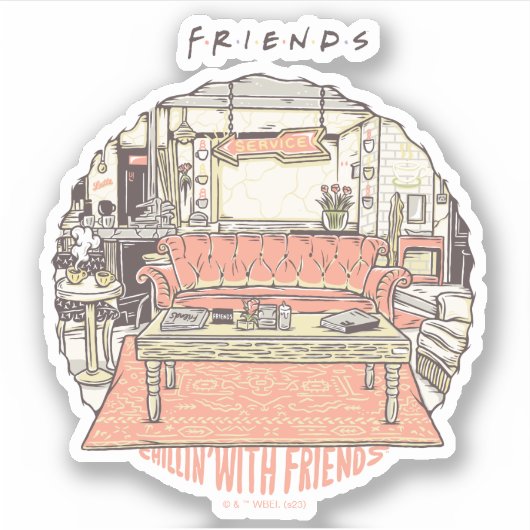Sticker Dessin de Chillin avec AMIS™ (Devant)