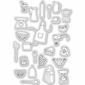 Sticker Dessin de Cuisine de cuisson (Devant)