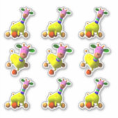 Sticker Dessin de girafe jouet coloré (Devant)