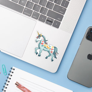 Sticker Dessin de la licorne dessin animé, licorne, cheval