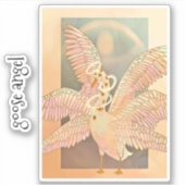 Sticker Dessin de l'ange d'oie avec ailes (Devant)