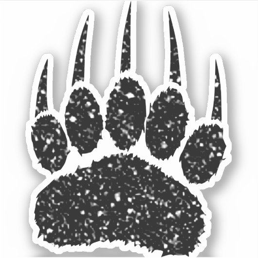 Sticker Dessin de l'Empreinte de patte de l'ours de Partie (Devant)