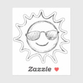 Sticker Dessin de lunettes de soleil (Feuille)