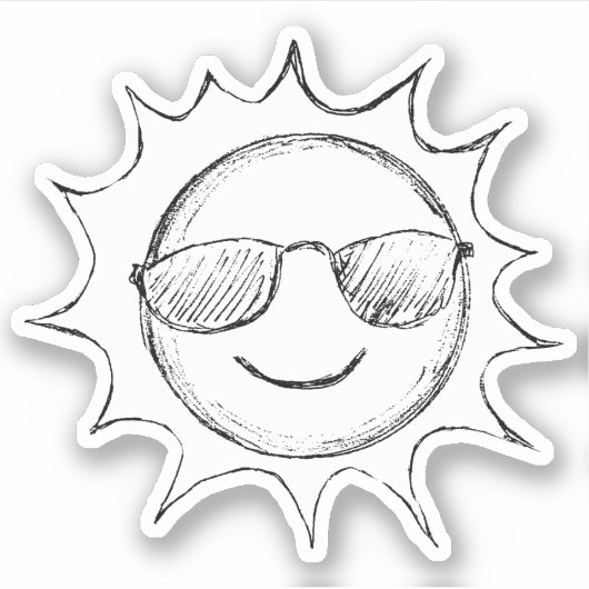 Sticker Dessin de lunettes de soleil (Devant)