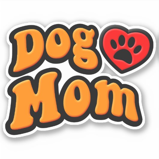 Sticker Dessin de maman de chien super (Devant)