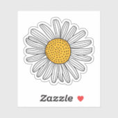 Sticker Dessin de marguerite blanc (Feuille)