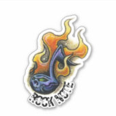 Sticker Dessin de note de rock (Devant)