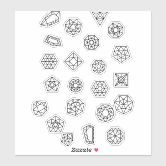 Sticker Dessin de pierres (Feuille)