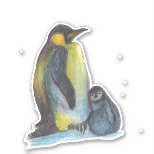 Sticker Dessin de pingouins (Devant)