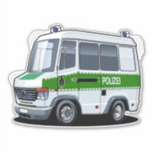 Sticker Dessin de police Van (Devant)