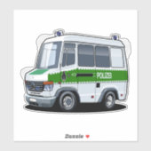 Sticker Dessin de police Van (Feuille)