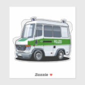 Sticker Dessin de police Van (Feuille)