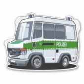 Sticker Dessin de police Van (Devant)