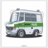 Sticker Dessin de police Van (Feuille)