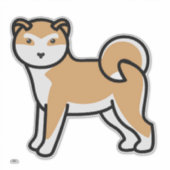 Sticker dessin de shiba inu (Devant)