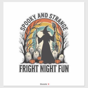Sticker Dessin de silhouette de cimetière d'Halloween de s