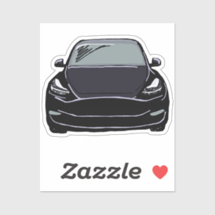 Sticker Dessin de voiture SUV de véhicule électrique noir