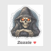 Sticker Dessin d'Halloween Squelette Aquarellé (Feuille)