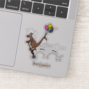 Sticker Dessin d'humour australien kangourou
