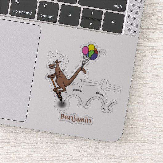 Sticker Dessin d'humour australien kangourou (Détail)