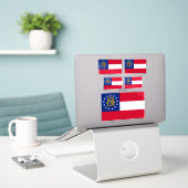 Sticker Dessin du drapeau de l'État de Géorgie (Ordinateur portable sur le bureau)