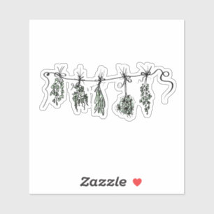 Sticker Dessin du plante botanique de Garden Herbs