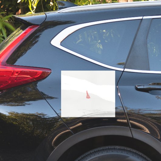 Sticker dessin d'un oiseau avec des fleurs dessus (Coté voiture)