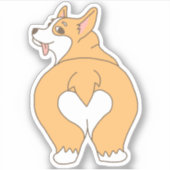 Sticker Dessin en forme de coeur amusant (Devant)