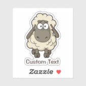 Sticker Dessin en mouton beige (Feuille)