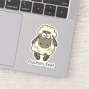 Sticker Dessin en mouton beige