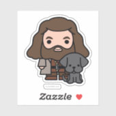 Sticker Dessin Hagrid et Fang Character Art (Feuille)
