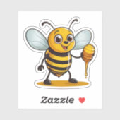 Sticker Dessin Honey Bee (Feuille)