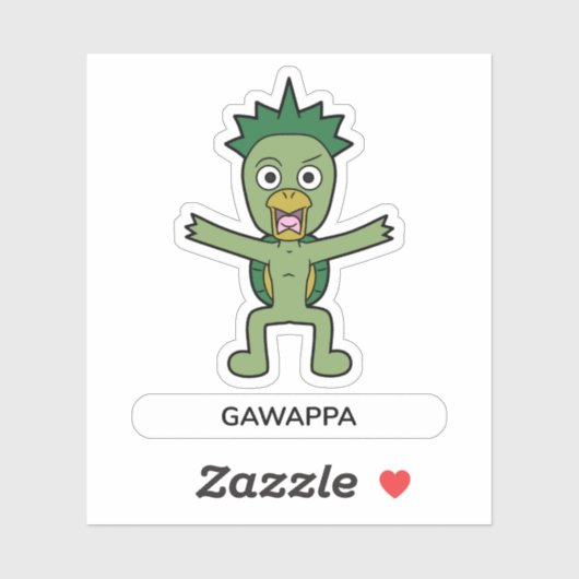 Sticker Dessin japonais Yokai Gawappa (Feuille)