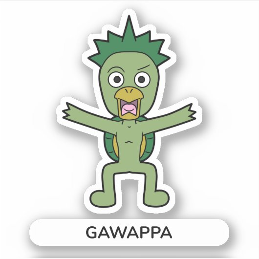Sticker Dessin japonais Yokai Gawappa (Devant)