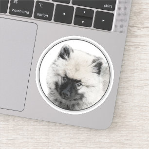 Sticker Dessin Keeshond Chiot - Joli dessin original Chien