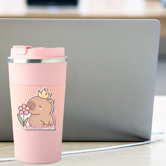 Sticker Dessin Mignon de Capybara Kawaii