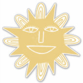 Sticker Dessin moderne Artsy Sun tendance (Devant)