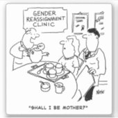 Sticker Dessin sur la réaffectation des sexes. (Devant)