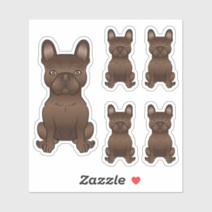 Sticker Dessins Brown de chien taureau au chocolat