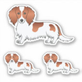Sticker Dessins de Dachshund Dessin de chien de dessin à c (Devant)