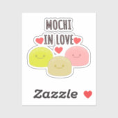 Sticker Dessins de dessin mignon Mochi (Feuille)